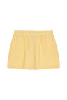 Beli Lastikli Dokulu Mini Şort Sarı
