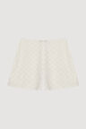 Fisto Detaylı Mini Şort Ekru