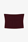 Basic Büstiyer Bluz Bordo