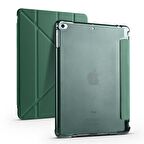 Smcase Apple iPad 10.2 2021 9.Nesil Kılıf Katlanabilir Standlı Pu Silikon tf1