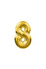 Gold Folyo Balon 8 Rakamı 100 Cm.
