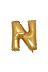 Gold Folyo Balon N Harfi 40 Cm.