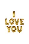 Folyo Balon Set I Love You  Gold