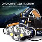 Ps-888 Güçlü Usb Şarj Edilebilir Profesyonel 8 Modlu 6000 Lümen 8 Led Su Geçirmez Kafa Lambası