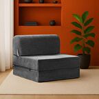 Magic Tek Kişilik Koyu Gri Katlanır Yataklı Koltuk