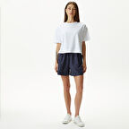 Nautica Kadın Lacivert Relaxed Fit Çizgili Şort