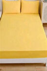 More Home  Tek  Kişilik Pamuklu  Lastikli Çarşaf  Sarı