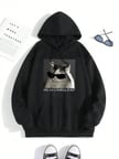 Neden benimle bakıyorsun? Baskı Hoody Erkekler Moda Rahat Kazak Basit Gevşek Kapşonlu Sonbaha