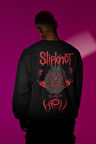 Slipknot Müzik Grubu Baskılı Unisex Oversize Rock Metal Sweatshirt