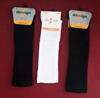 Dizaltı Kız Çocuk Okul Çorabı 3'lü Paket Ayak Numarası 29-31