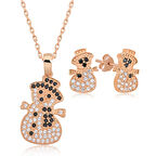 925 Ayar Gümüş Kardan Adam Kadın Set T7152 (944944)