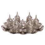 Altılı Kahve Seti Lale Beyaz