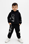 ERKEK ÇOCUK PAMUKLU KAPÜŞON DETAYLI 2'Lİ EŞOFMAN TAKIMI ALT - ÜST TAKIM 