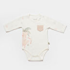 Bibaby Biorganic Koala Jungle Uzun Kol Bebek Body 56969 Pembe