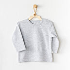 Andywawa AC24437 Bebek Basic Tshırt Grey Melange