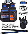 Nerf Çocuk Oyuncak Mermi Şarjör Tabanca Depolama Full Oyun Seti