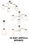 AMPÜL DAHİL MODERN İLAY AVİZE SETİ SALON YATAK ODASI MUTFAK GİRİŞ 2Lİ 3LÜ TEKLİ AVİZE
