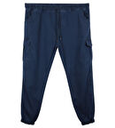 Erkek  Büyük Beden 100-156 Kilo Arası İçin Uygun Kargo Cepli Jogger Kot Pantolon