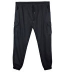 Erkek  Büyük Beden 100-156 Kilo Arası İçin Uygun Kargo Cepli Jogger Kot Pantolon