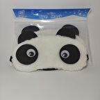 Nakres Peluş Panda Uyku Bandı Figürlü Uyku Göz Maskesi Göz Bandı Oynar Gözlü Uyku Gözlüğü