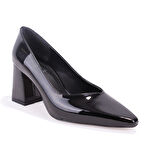 Dagoster DZA07-129615 Siyah Rugan Stiletto Topuklu Kadın Ayakkabı