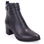 Dagoster DZA07-928975 Siyah Klasik Topuklu Kadın Bot