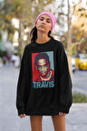 Travis Scott Rapper Baskılı Unisex Oversize Rap Sweatshirt