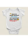 Benimle Deli Dolu Maceraya Hazır Mısın Babacığım ? Yazılı Pamuklu Yumuşak Unisex Çıtçıtlı Body Zıbın