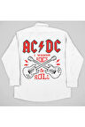 AC DC Müzik Grubu Rock & Roll Yazılı Unisex Rock Metal Baskılı Gömlek