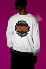 High AC DC Voltage Baskılı Unisex Oversize Rock Metal Sweatshirt