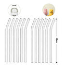 Omnisoft Eğimli Kalın Cam Kokteyl Pipet 12'li