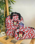  ÇOCUK MİNNİE DESENLİ SIRT ÇANTASI VE KALEMLİK