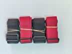 2 Adet Siyah 2 Adet Bordo Valiz Kemeri 4 Cm Toplam 4 Adet