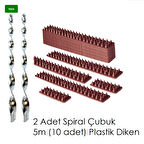 Plastik Diken ve Hologram Spiral Çubuk Kuş Sorununa Çözüm Seti