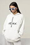 Relax Yazılı Unisex Oversize Tasarım Hoodie