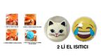 GÜLEN EMOJİ,KEDİ CEP SOBASI,EL ISITICI,2 ADET SICAK SU TORBASI PVC  9cm