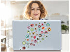 DEFTER STİCKER,LAPTOP STİCKER  GEOMETRİK HALKALI PVC 48X33X0,5CM