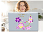 2 ADET DEFTER STİCKER,LAPTOP STİCKER  PRENSES DESENLİ PVC 70X50X0,5CM