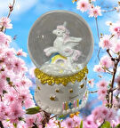 8 cm Müzikli Işıklı  Pony Kar Küresi 5854