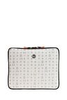 Bilik Deri Monogram Beyaz Unisex Laptop & Evrak Çantası TABLET-MN 12"