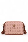 Bilik Deri Monogram Pembe/Taba Kadın Çapraz Askılı Çanta NV 1002-MN