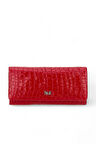 Bilik Deri  Kırmızı Kroko Rugan Kadın Cüzdan BSH 3210