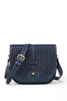 Gön Mol Mavi Deri Kadın Çapraz Askılı Çanta 145 Mol
