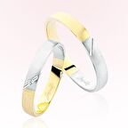 Sarı Beyaz Altın Alyans 5706