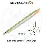 Savage Gear 3D Line Thru Sandeel 150mm 27g 05 YG Silver