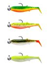 Savage Gear Cannibal Shad 8cm 5gr+7.5gr #2/0 Dark Water 4+4 Adet Suni Yem
