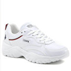 U.S. Polo Assn  Beyaz Yüksek Taban Kadın Sneaker Ayakkabı