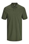 Jack & Jones Polo yaka Yaka Düz Haki Erkek T-Shirt