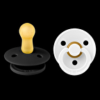 BİBS Colour İkili Kauçuk Emzik-Black/White 6-18 Ay