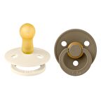 Bibs Colour İkili Kauçuk Emzik-Ivory/Dark Oak 6-18 Ay